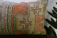 Handmade Anatolian Rug Cushion Cover with Insert 50 x 70cm | Vintage Turkish Wool Lumbar Pillow | Organic Cotton Back - Rugs Direct New Zealand 