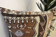 Handmade Turkish Kilim Cushion Cover 60 x 60cm with Insert | Original Anatolian Kilim | Organic Cotton Backing - Rugs Direct New Zealand 