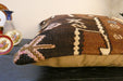Handmade Turkish Kilim Cushion Cover 60 x 60cm with Insert | Original Anatolian Kilim | Organic Cotton Backing - Rugs Direct New Zealand 