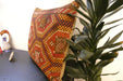Handmade Turkish Kilim Cushion Cover 60 x 60cm with Insert | Original Anatolian Kilim | Organic Cotton Backing- Rugs Direct New Zealand 
