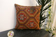 Handmade Turkish Kilim Cushion Cover 60 x 60cm with Insert | Original Anatolian Kilim | Organic Cotton Backing- Rugs Direct New Zealand 