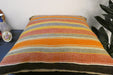 Handmade Turkish Kilim Cushion Cover 60 x 60cm with Insert | Original Anatolian Kilim | Organic Cotton Backing - Rugs Direct New Zealand 