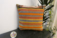 Handmade Turkish Kilim Cushion Cover 60 x 60cm with Insert | Original Anatolian Kilim | Organic Cotton Backing - Rugs Direct New Zealand 