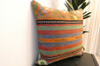 Handmade Turkish Kilim Cushion Cover 60 x 60cm with Insert | Original Anatolian Kilim | Organic Cotton Backing- Rugs Direct New Zealand 