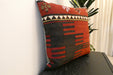 Handmade Turkish Kilim Cushion Cover 60 x 60cm with Insert | Original Anatolian Kilim | Organic Cotton Backing - Rugs Direct New Zealand 