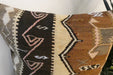Handmade Turkish Kilim Cushion Cover 60 x 60cm with Insert | Original Anatolian Kilim | Organic Cotton Backing - Rugs Direct New Zealand 