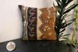 Handmade Turkish Kilim Cushion Cover 60 x 60cm with Insert | Original Anatolian Kilim | Organic Cotton Backing - Rugs Direct New Zealand 