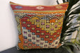 Handmade Turkish Kilim Cushion Cover 60 x 60cm with Insert | Original Anatolian Kilim | Organic Cotton Backing - Rugs Direct New Zealand 