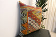 Handmade Turkish Kilim Cushion Cover 60 x 60cm with Insert | Original Anatolian Kilim | Organic Cotton Backing - Rugs Direct New Zealand 