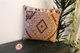 Handmade Turkish Kilim Cushion Cover 60 x 60cm with Insert | Original Anatolian Kilim | Organic Cotton Backing - Rugs Direct New Zealand 