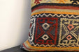 Handmade Turkish Kilim Cushion Cover 60 x 60cm with Insert | Original Anatolian Kilim | Organic Cotton Backing- Rugs Direct New Zealand 