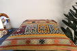 Handmade Turkish Kilim Cushion Cover 60 x 60cm with Insert | Original Anatolian Kilim | Organic Cotton Backing- Rugs Direct New Zealand 