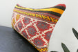 Handmade Turkish Kilim Cushion 30 x 50cm | Vintage Wool Lumbar Cushion with Insert | Organic Cotton Back | TK26-C1071- Rugs Direct 