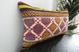 Handmade Turkish Kilim Cushion 30 x 50cm | Vintage Wool Lumbar Cushion with Insert | Organic Cotton Back | TK26-C1071- Rugs Direct 