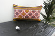 Handmade Turkish Kilim Cushion 30 x 50cm | Vintage Wool Lumbar Cushion with Insert | Organic Cotton Back | TK26-C1071- Rugs Direct 