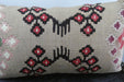 Handmade Turkish Kilim Cushion 30 x 50cm | Vintage Wool Lumbar Cushion with Insert | Organic Cotton Back | TK26-C1072- Rugs direct 
