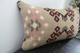 Handmade Turkish Kilim Cushion 30 x 50cm | Vintage Wool Lumbar Cushion with Insert | Organic Cotton Back | TK26-C1072- Rugs direct 