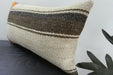 Handmade Turkish Kilim Cushion 30 x 50cm | Vintage Wool Lumbar Cushion with Insert | Organic Cotton Back | TK26-C1074- Rugs Direct 
