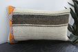 Handmade Turkish Kilim Cushion 30 x 50cm | Vintage Wool Lumbar Cushion with Insert | Organic Cotton Back | TK26-C1074- Rugs Direct 
