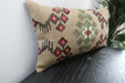 Handmade Turkish Kilim Cushion 30 x 50cm | Vintage Wool Lumbar Cushion with Insert | Organic Cotton Back | TK26-C1075- Rugs Direct Nz 