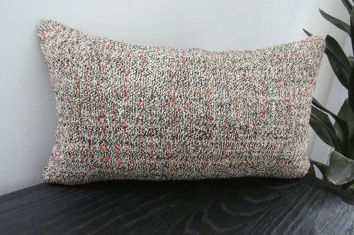 Handmade Turkish Kilim Cushion 30 x 50cm | Vintage Wool Lumbar Cushion with Insert | Organic Cotton Back | TK26-C1077- Rugs Direct 