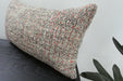 Handmade Turkish Kilim Cushion 30 x 50cm | Vintage Wool Lumbar Cushion with Insert | Organic Cotton Back | TK26-C1077- Rugs Direct 