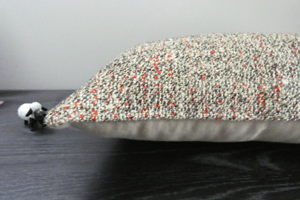 Handmade Turkish Kilim Cushion 30 x 50cm | Vintage Wool Lumbar Cushion with Insert | Organic Cotton Back | TK26-C1077- Rugs Direct 