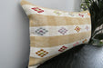 Handmade Turkish Kilim Cushion 30 x 50cm | Vintage Wool Lumbar Cushion with Insert | Organic Cotton Back | TK26-C1079- Rugs Direct 