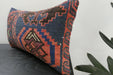 Handmade Turkish Kilim Cushion 30 x 50cm | Vintage Wool Lumbar Cushion with Insert | Organic Cotton Back | TK26-C1080- Rugs Direct 