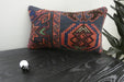 Handmade Turkish Kilim Cushion 30 x 50cm | Vintage Wool Lumbar Cushion with Insert | Organic Cotton Back | TK26-C1080- Rugs Direct 
