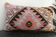 Handmade Turkish Kilim Cushion 30 x 50cm | Vintage Wool Lumbar Cushion with Insert | Organic Cotton Back | TK26-C1081- Rugs Direct NZ