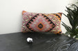 Handmade Turkish Kilim Cushion 30 x 50cm | Vintage Wool Lumbar Cushion with Insert | Organic Cotton Back | TK26-C1081- Rugs Direct NZ
