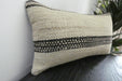 Handmade Turkish Kilim Cushion 30 x 50cm | Vintage Wool Lumbar Cushion with Insert | Organic Cotton Back | TK26-C1083- Rugs Direct 