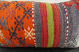 Handmade Turkish Kilim Cushion 30 x 50cm | Vintage Wool Lumbar Cushion with Insert | Organic Cotton Back | TK26-C1085- Rugs Direct NZ