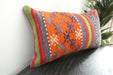 Handmade Turkish Kilim Cushion 30 x 50cm | Vintage Wool Lumbar Cushion with Insert | Organic Cotton Back | TK26-C1085- Rugs Direct NZ