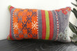 Handmade Turkish Kilim Cushion 30 x 50cm | Vintage Wool Lumbar Cushion with Insert | Organic Cotton Back | TK26-C1085- Rugs Direct NZ