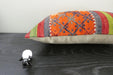 Handmade Turkish Kilim Cushion 30 x 50cm | Vintage Wool Lumbar Cushion with Insert | Organic Cotton Back | TK26-C1085- Rugs Direct NZ