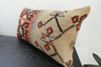 Handmade Turkish Kilim Cushion 30 x 50cm | Vintage Wool Lumbar Cushion with Insert | Organic Cotton Back | TK26-C1087- Rugs Direct NZ 
