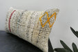 Handmade Turkish Kilim Cushion 30 x 50cm | Vintage Wool Lumbar Cushion with Insert | Organic Cotton Back | TK26-C1089- Rugs Direct 