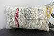 Handmade Turkish Kilim Cushion 30 x 50cm | Vintage Wool Lumbar Cushion with Insert | Organic Cotton Back | TK26-C1089- Rugs Direct 