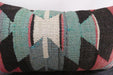 Handmade Turkish Kilim Cushion 30 x 50cm | Vintage Wool Lumbar Cushion with Insert | Organic Cotton Back | TK26-C1090- Rugs Direct NZ 