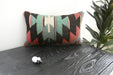 Handmade Turkish Kilim Cushion 30 x 50cm | Vintage Wool Lumbar Cushion with Insert | Organic Cotton Back | TK26-C1090- Rugs Direct NZ 