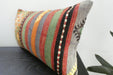 Handmade Turkish Kilim Cushion 30 x 50cm | Vintage Wool Lumbar Cushion with Insert | Organic Cotton Back | TK26-C1091- Rugs Direct NZ