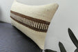 Handmade Turkish Kilim Cushion 30 x 50cm | Vintage Wool Lumbar Cushion with Insert | Organic Cotton Back | TK26-C1092- Rugs Direct 