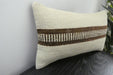 Handmade Turkish Kilim Cushion 30 x 50cm | Vintage Wool Lumbar Cushion with Insert | Organic Cotton Back | TK26-C1092- Rugs Direct 