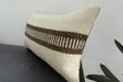 Handmade Turkish Kilim Cushion 30 x 50cm | Vintage Wool Lumbar Cushion with Insert | Organic Cotton Back | TK26-C1095- Rugs Direct NZ