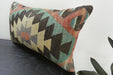 Handmade Turkish Kilim Cushion 30 x 50cm | Vintage Wool Lumbar Cushion with Insert | Organic Cotton Back | TK26-C1096- Rugs Direct NZ 
