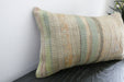 Handmade Turkish Kilim Cushion 30 x 50cm | Vintage Wool Lumbar Cushion with Insert | Organic Cotton Back | TK26-C1097- Rugs Direct NZ