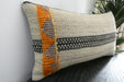 Handmade Turkish Kilim Cushion 30 x 50cm | Vintage Wool Lumbar Cushion with Insert | Organic Cotton Back | TK26-C1098- Rugs Direct NZ