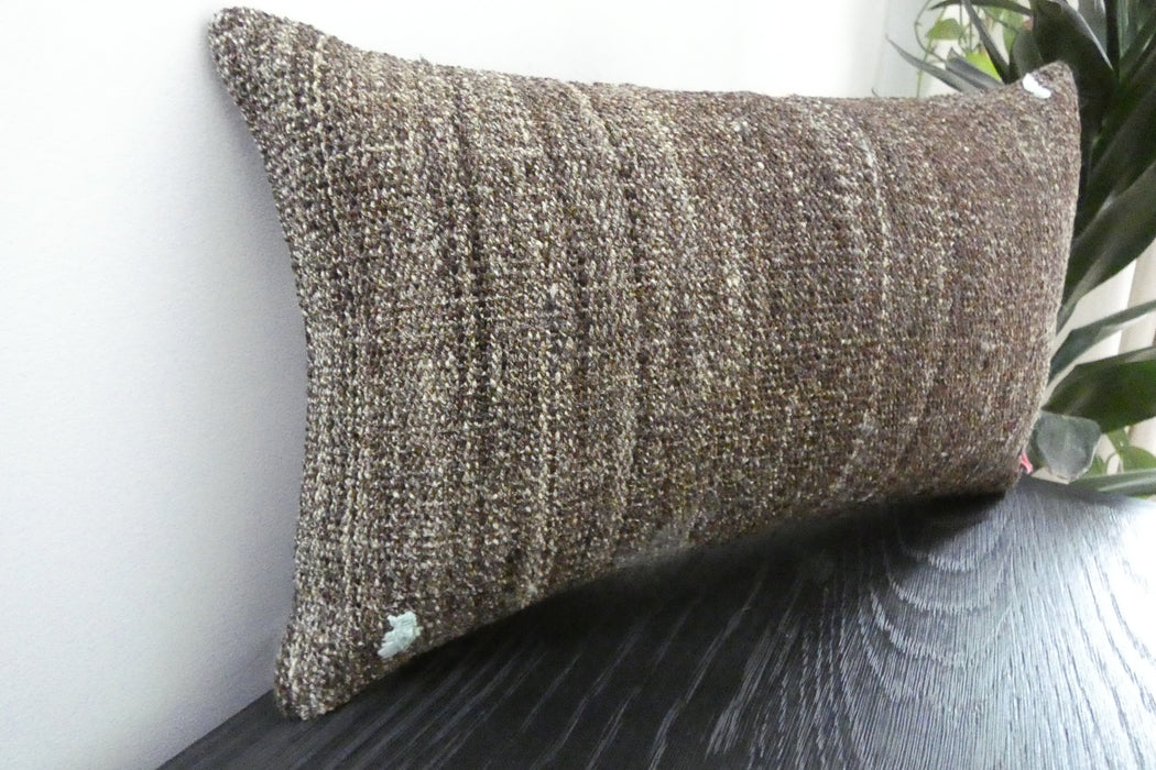 Handmade Turkish Kilim Cushion 30 x 50cm | Vintage Wool Lumbar Cushion with Insert | Organic Cotton Back | TK26-C1099- Rug Direct NZ